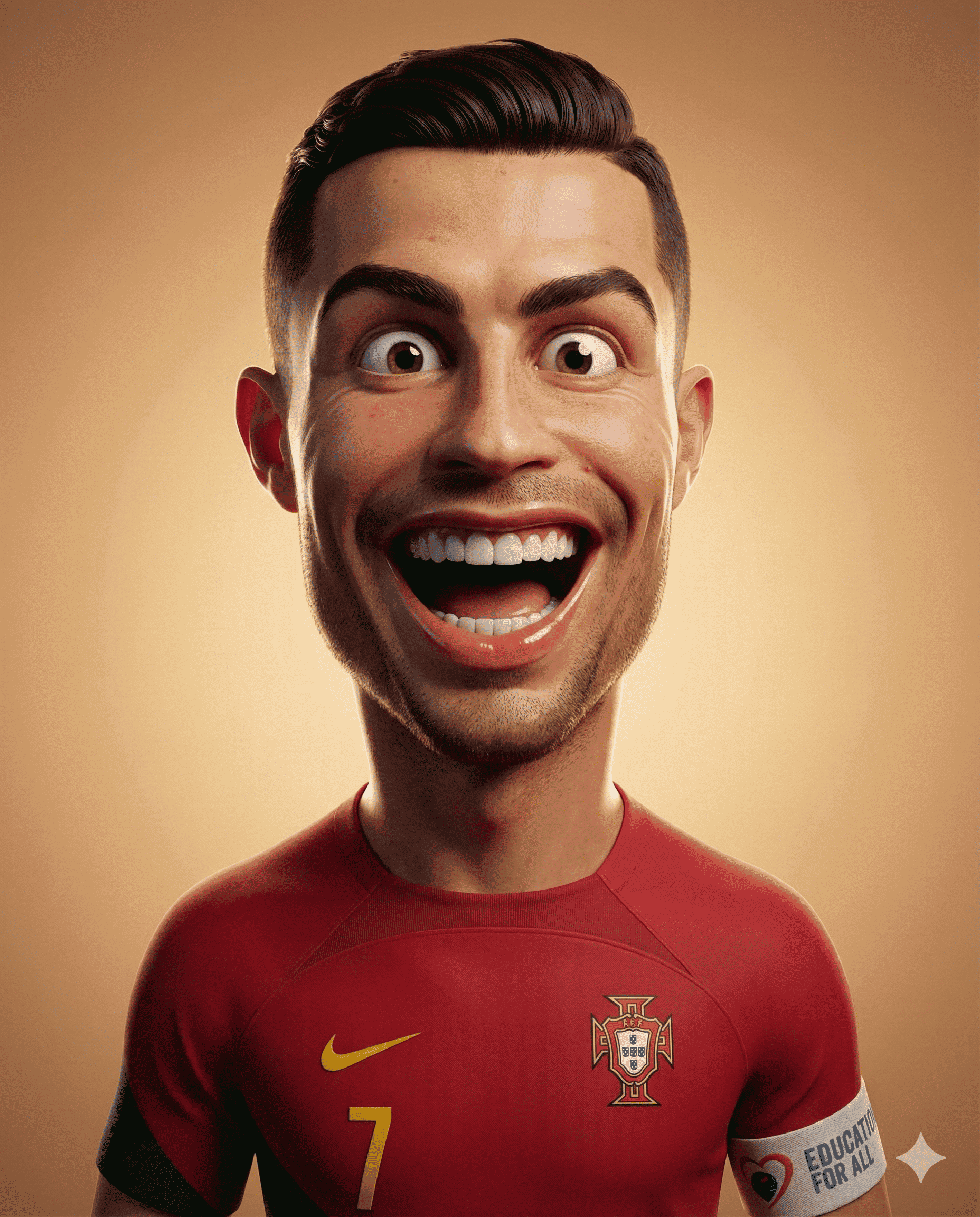 Expressive 3D cartoon character portrait